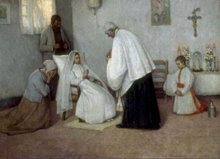 A Comunhão em Extrema Unção - Henri Le Sidaner