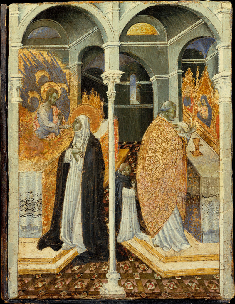 A comunhão milagrosa de Santa Catarina de Sena - Giovanni di Paolo
