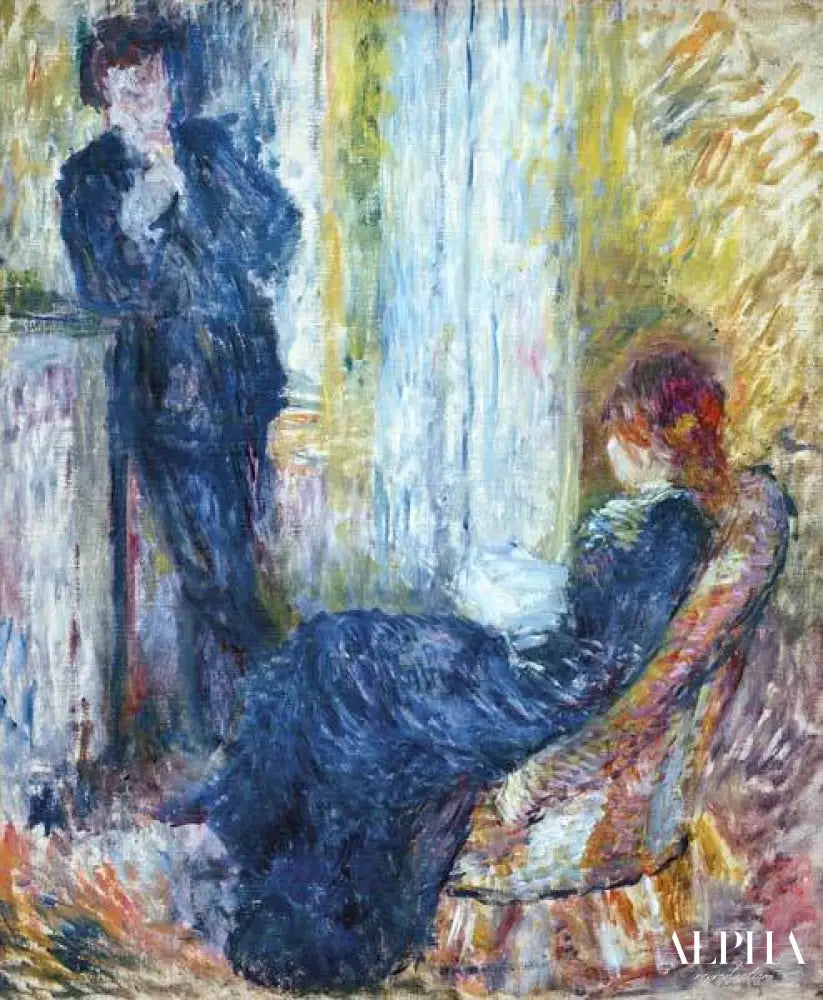 La conversation 1875 - Pierre-Auguste Renoir - Reproductions de tableaux et peintures haut de gamme