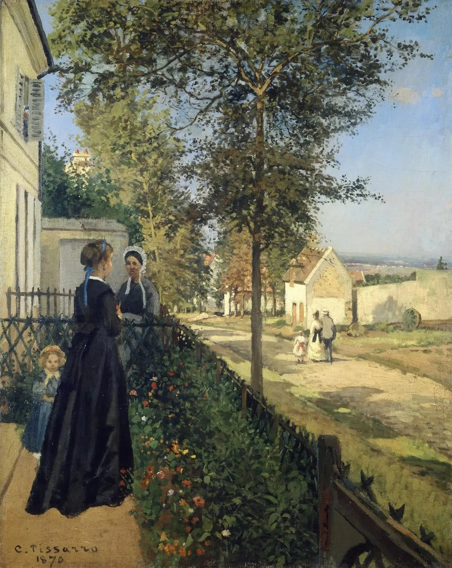 A Conversa, Louveciennes - Camille Pissarro