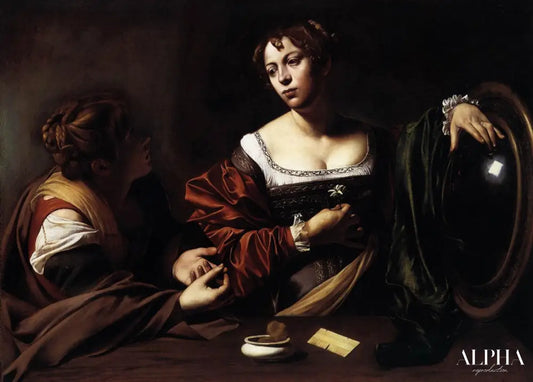 La conversion de la Madeleine - Caravage - Reproductions de tableaux et peintures haut de gamme