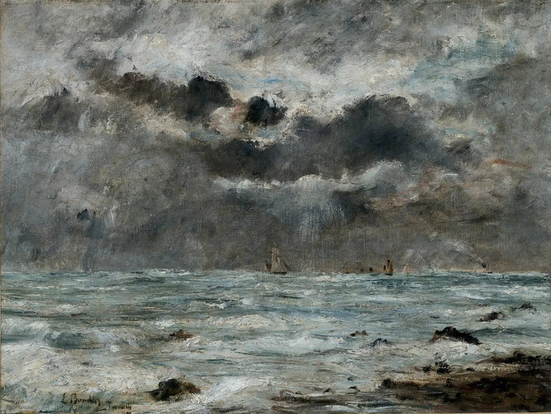 A costa em Trouville - Eugène Boudin