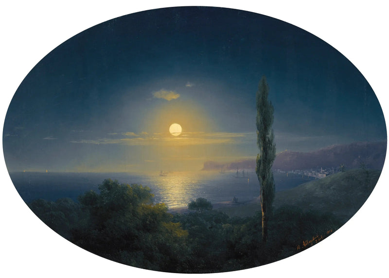 A costa da Crimeia à luz da lua - Ivan Aivazovsky