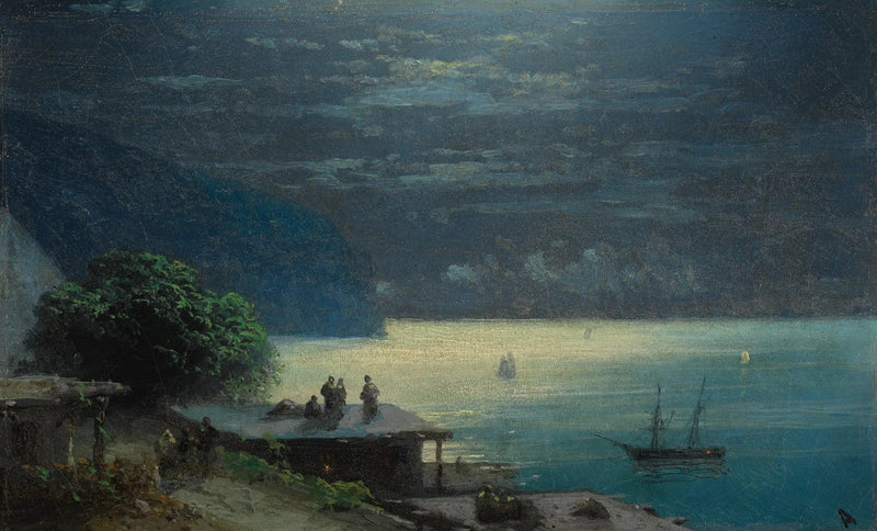 A costa da Crimeia à luz da lua - Ivan Aivazovsky