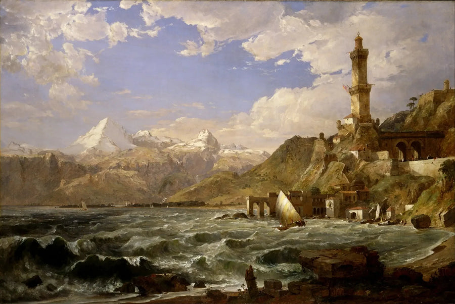 A Costa de Gênes - Jasper Francis Cropsey