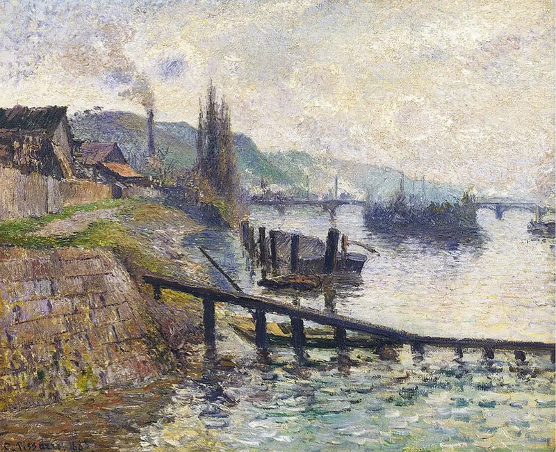 A Costa Sainte-Catherine em Rouen - Camille Pissarro