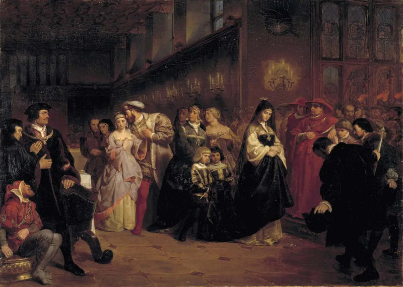 O pátio de Anne Boleyn - Emanuel Leutze