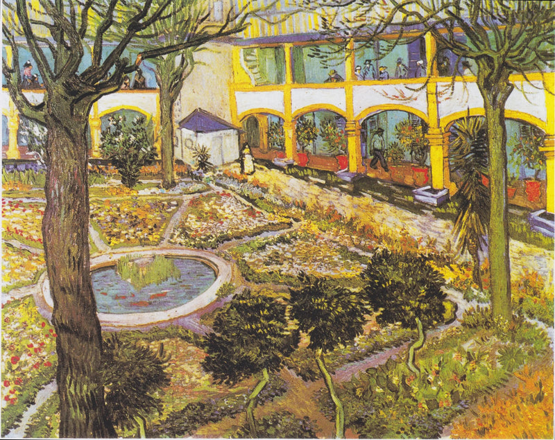 O pátio do hospital de Arles - Vincent van Gogh