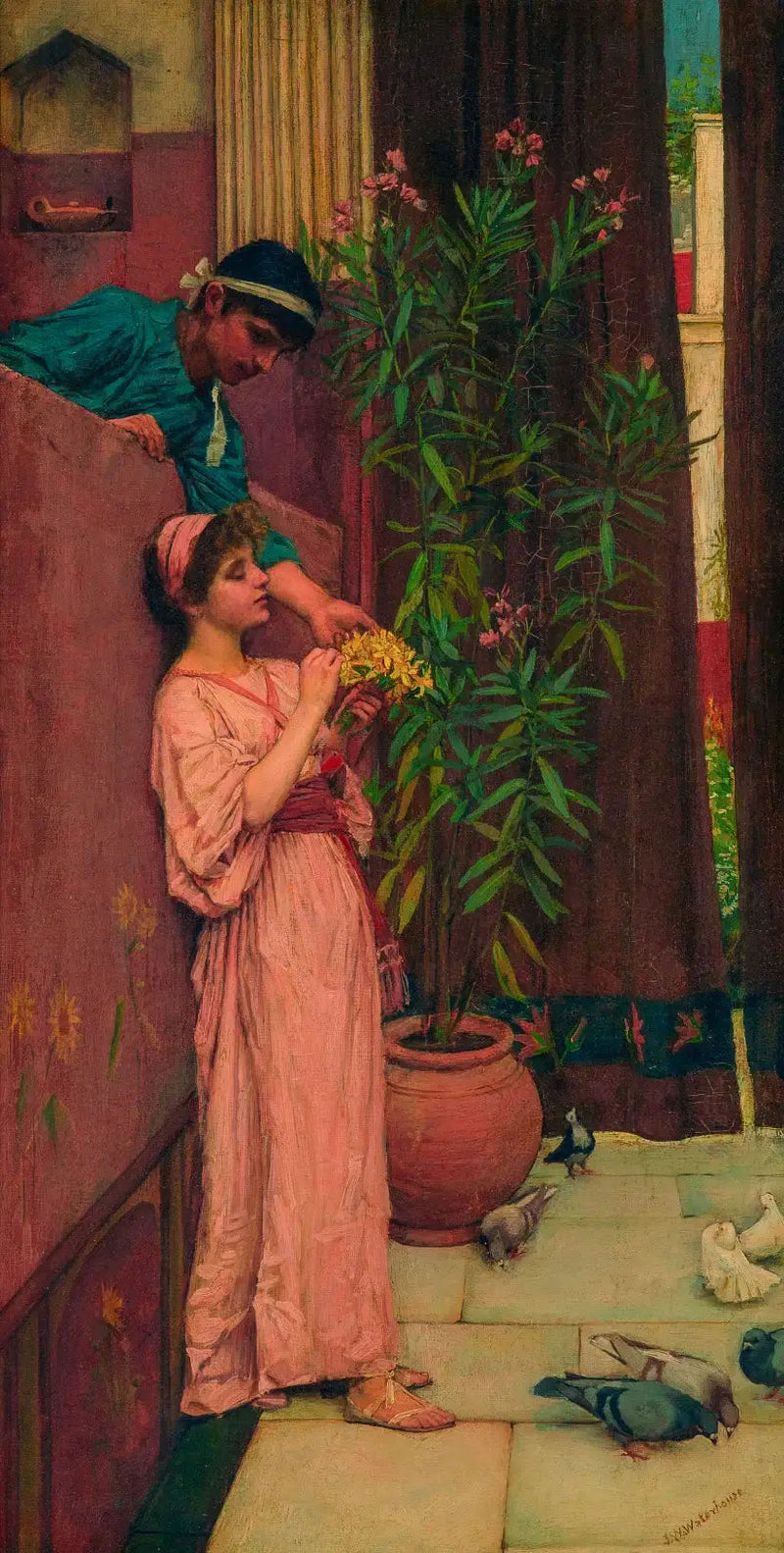 A corte / As oferendas doces - John William Waterhouse