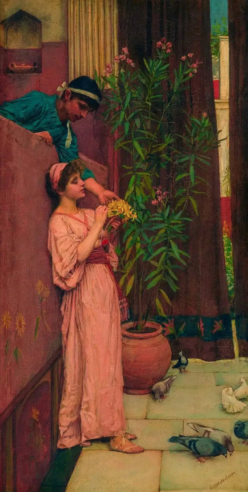 A corte / As oferendas doces - John William Waterhouse