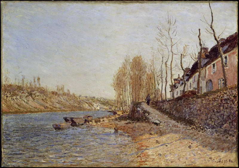 A Cruz Branca em Saint-Mammès - Alfred Sisley