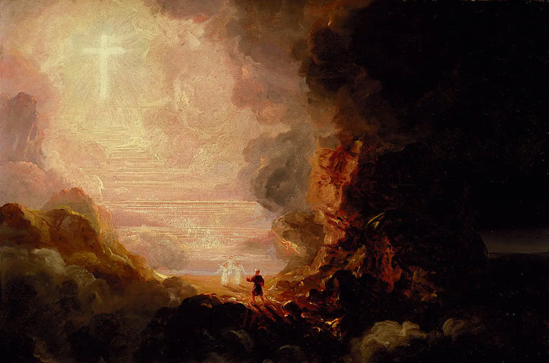 A Cruz e o Mundo: o peregrino da Cruz no final de sua viagem - Thomas Cole