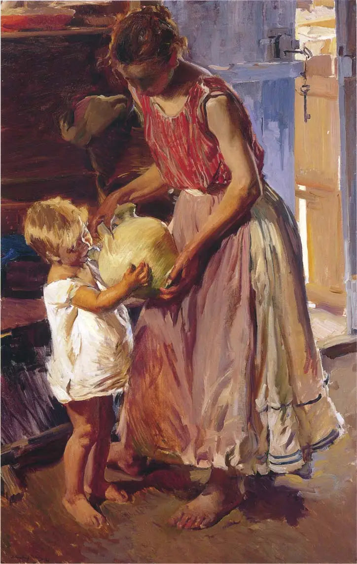 A jarra de beber - Joaquín Sorolla