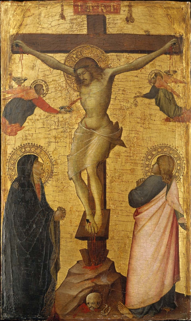 A Crucificação com a Virgem e São João - Agnolo Gaddi