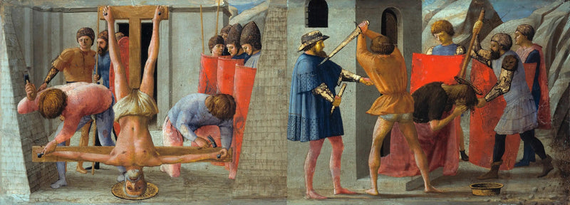 A Crucificação de São Pedro e a Decapitação de São João Batista - Masaccio
