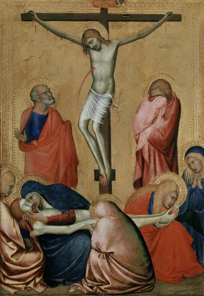 A Crucificação e o Lamento - Barna da Siena