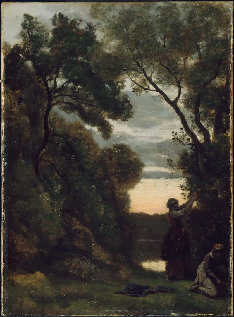A colheita de louro - Jean-Baptiste Camille Corot