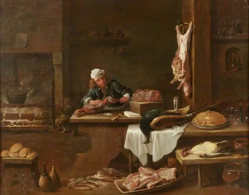 A cozinha de uma mansão holandesa - David Teniers Júnior