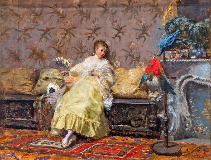 A dama com periquitos - Giuseppe De Nittis