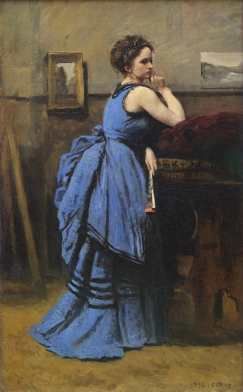 A Dama de Azul - Jean-Baptiste Camille Corot