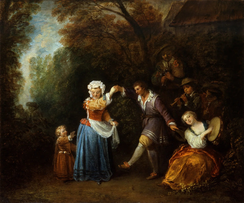 A dança country - Antoine Watteau
