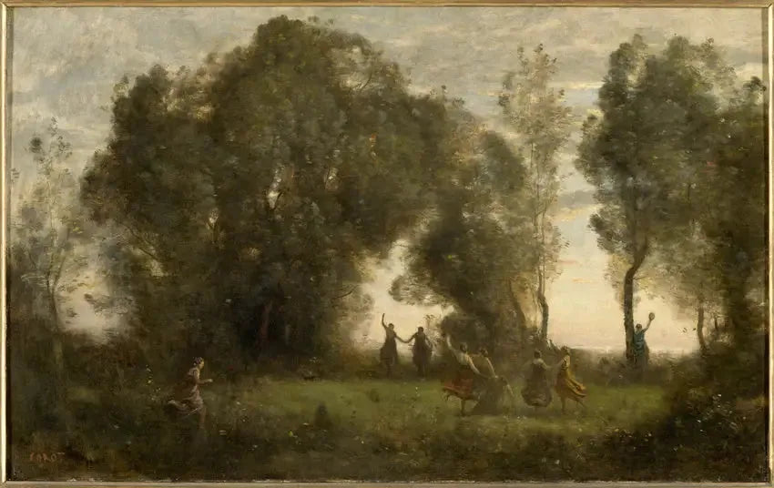 La Danse des nymphes - Jean-Baptiste Camille Corot image 1 copie de tableau peinte à la main