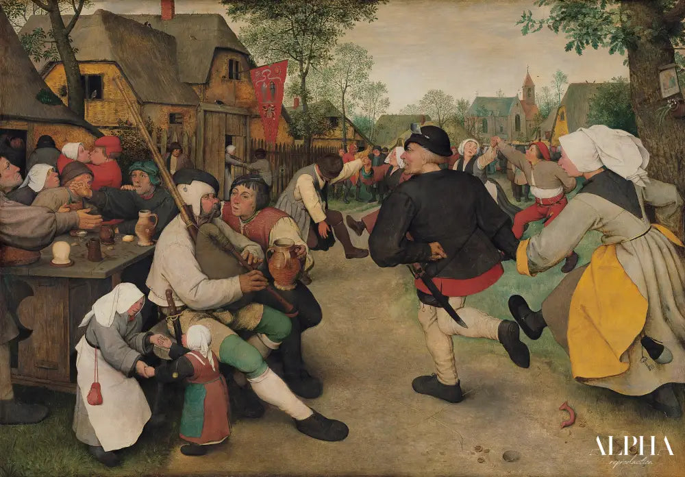 La danse paysanne - Pieter Brueghel l'Ancien - Reproductions de tableaux et peintures haut de gamme