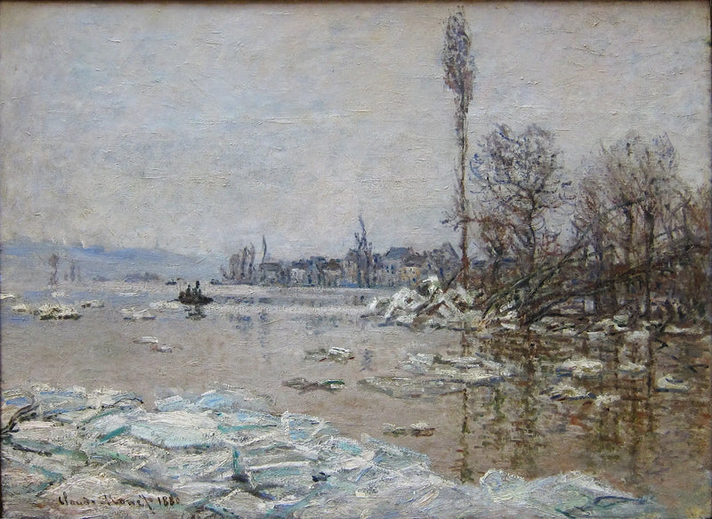 A Derrocada em Vétheuil, com vista para Lavacourt - Claude Monet