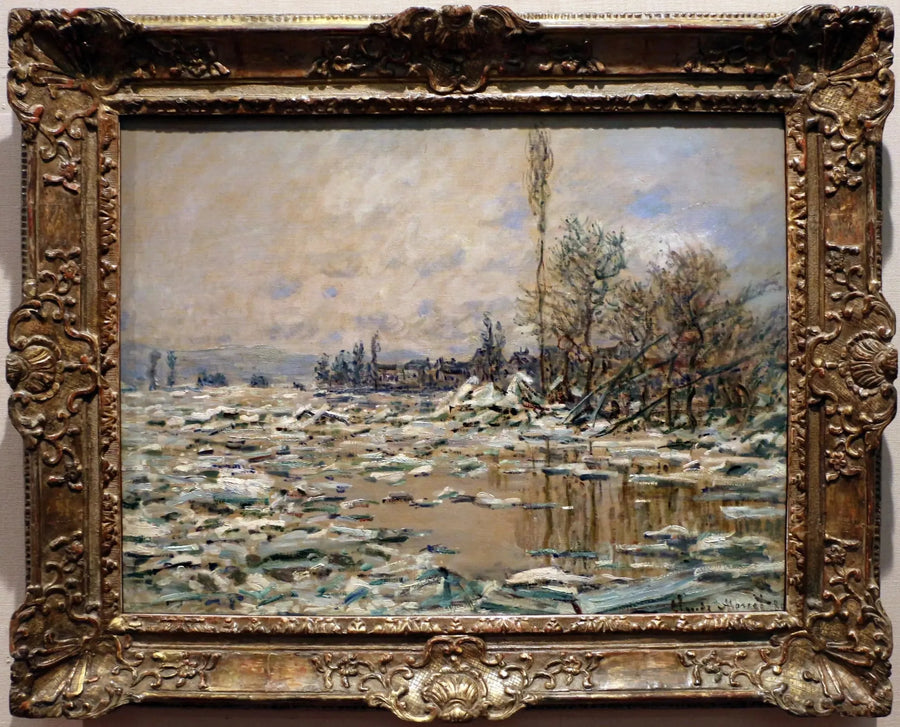 A Derrocada, Tempo Cinzento - Claude Monet