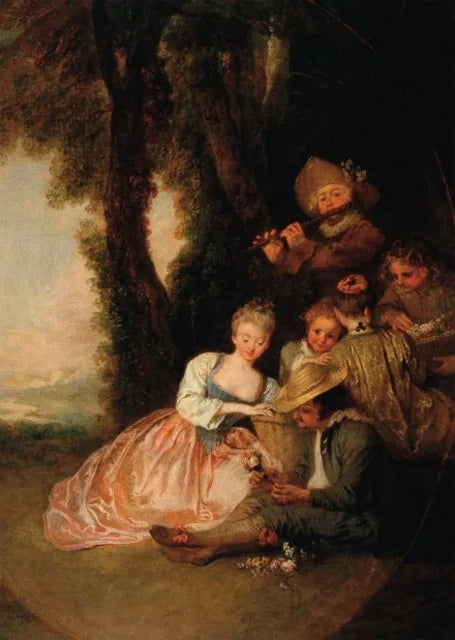 A declaração esperada - Antoine Watteau