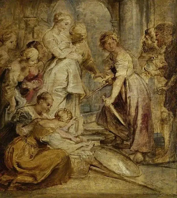 A descoberta de Aquiles entre as meninas de Licoimedes - Peter Paul Rubens