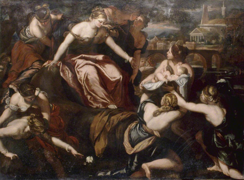 A descoberta de Moisés - Luca Giordano