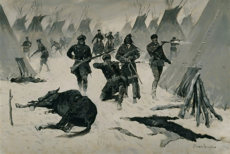 A derrota de Crazy Horse - Frederic Remington