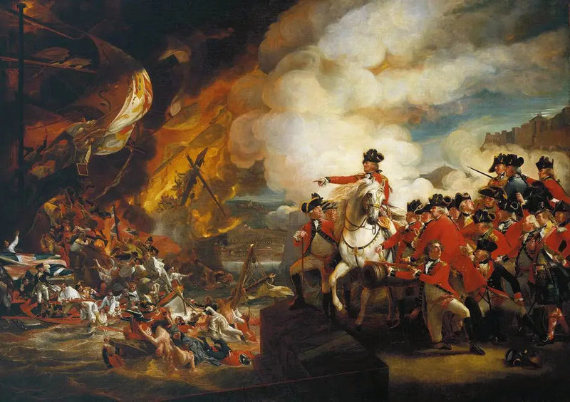 A derrota das baterias flutuantes em Gibraltar, setembro de 1782 - John Singleton Copley