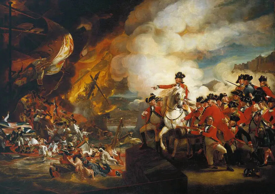 A derrota das baterias flutuantes em Gibraltar, setembro de 1782 - John Singleton Copley