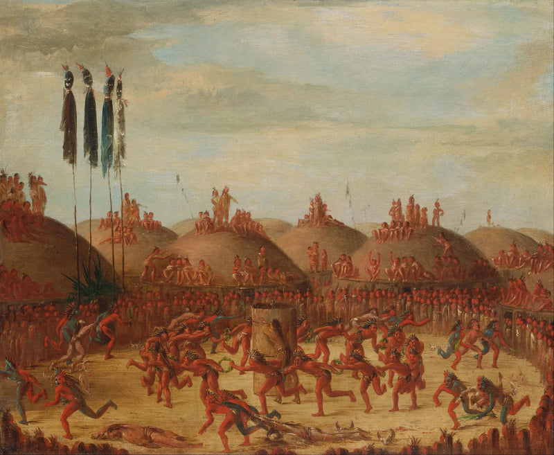 A última corrida, cerimônia do Mandan O-kee-pa - George Catlin