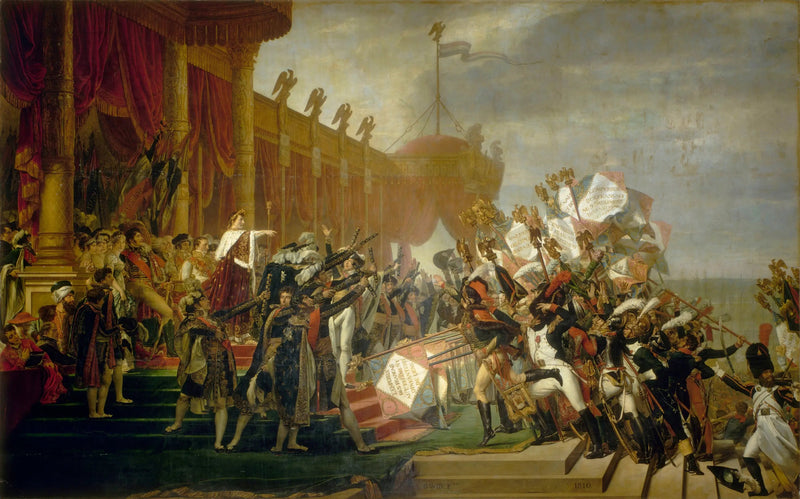 A Distribuição das Águias - Jacques-Louis David
