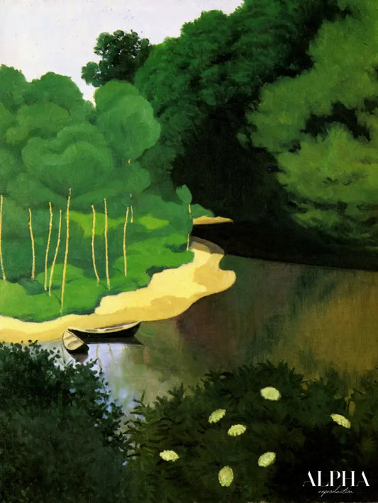 La Dordogne avec Carennac - Félix Edouard Vallotton - Reproductions de tableaux et peintures haut de gamme