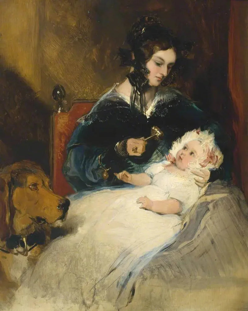 A duquesa de Abercorn e seu filho - Edwin Henry Landseer