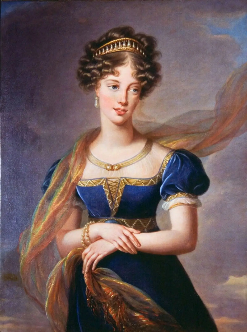 A duquesa de Berry com vestido de veludo azul - Élisabeth Vigée Le Brun