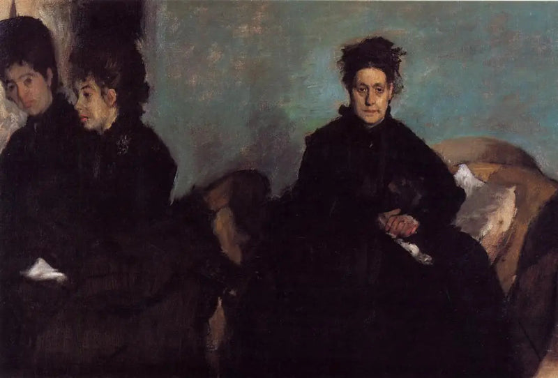 A Duquesa de Montejasi com suas filhas, Elena e Camilla - Edgar Degas