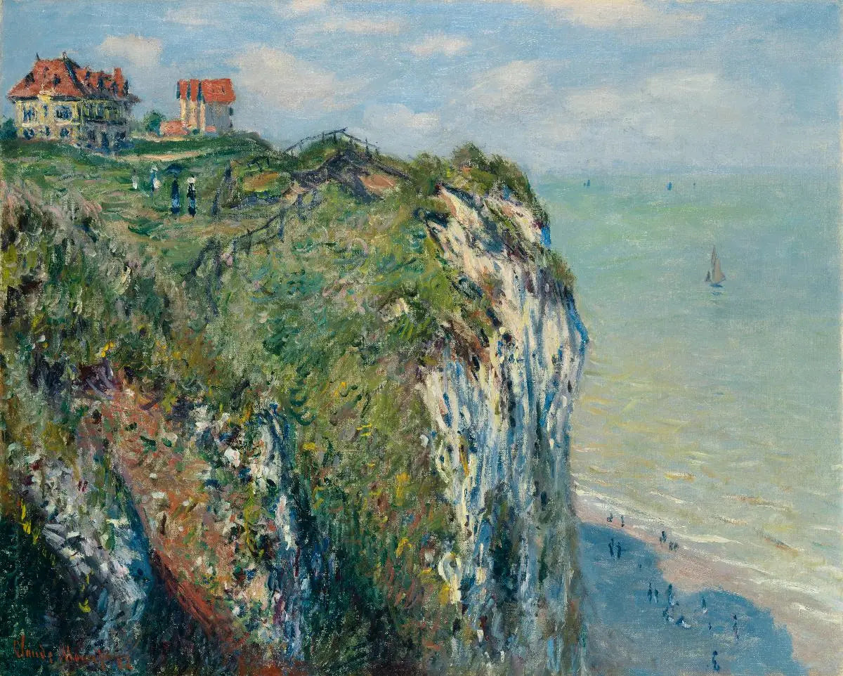 Reproduction du tableau « La Falaise à Dieppe - Claude Monet » par Alpha Reproduction en peinture à l’huile