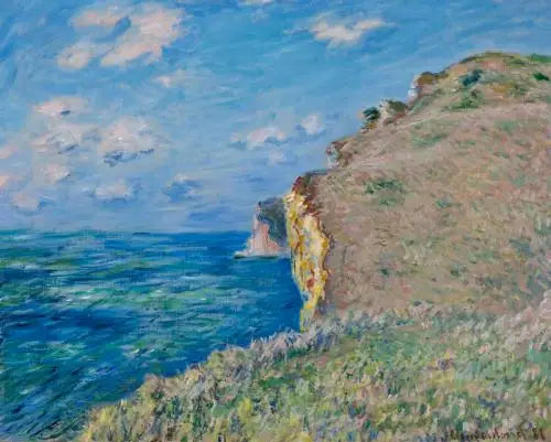 O penhasco em Fécamp - Claude Monet