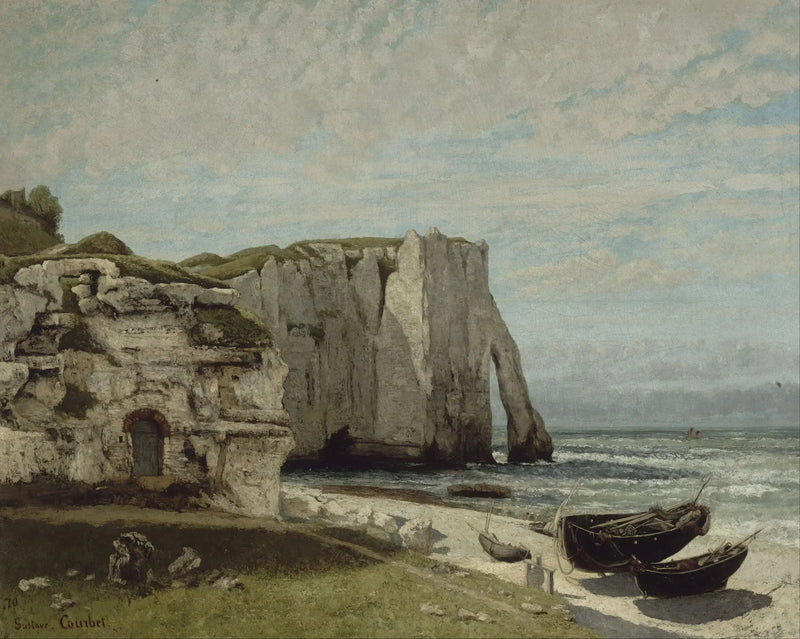 A Falésia de Étretat após a tempestade - Gustave Courbet