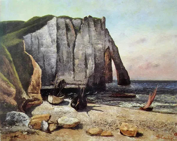 A Falésia de Étretat - Gustave Courbet