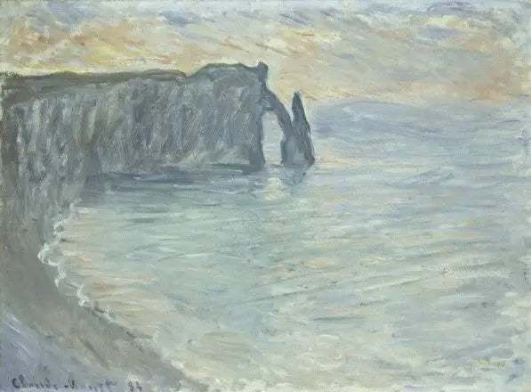 A falésia de Aval com a porta e a agulha - Claude Monet