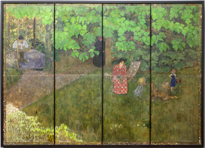 A família de Claude Terrasse no jardim - Pierre Bonnard