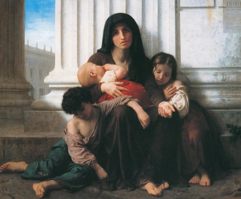 A família indigente (redução) - Bouguereau