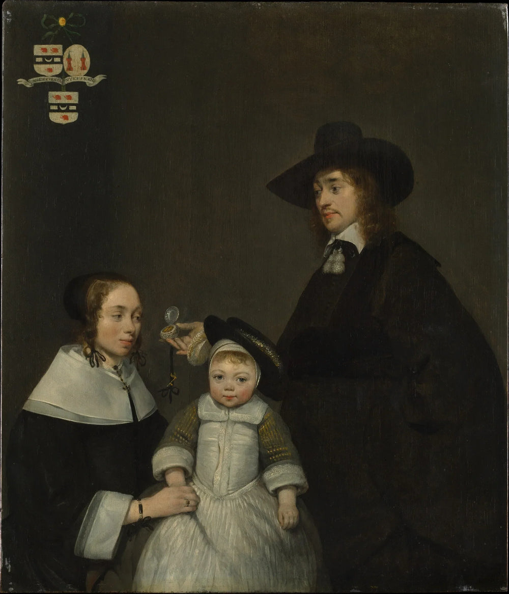 La famille Van Moerkerken - Gerard ter Borch image 1 reproduction de peinture à l’huile