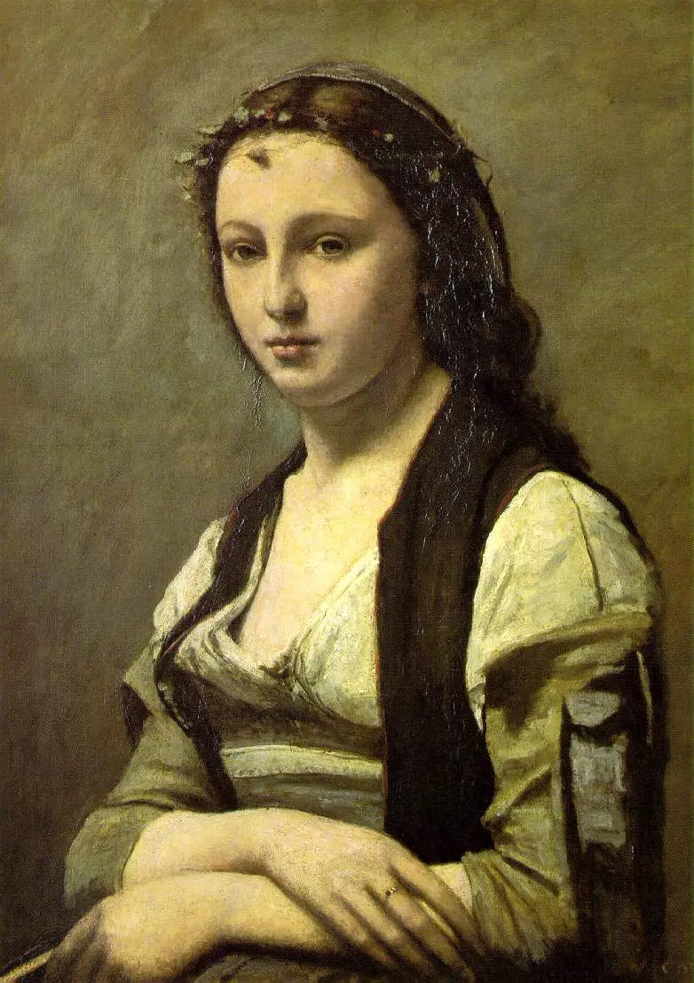 A Mulher com Pérola - Jean-Baptiste Camille Corot